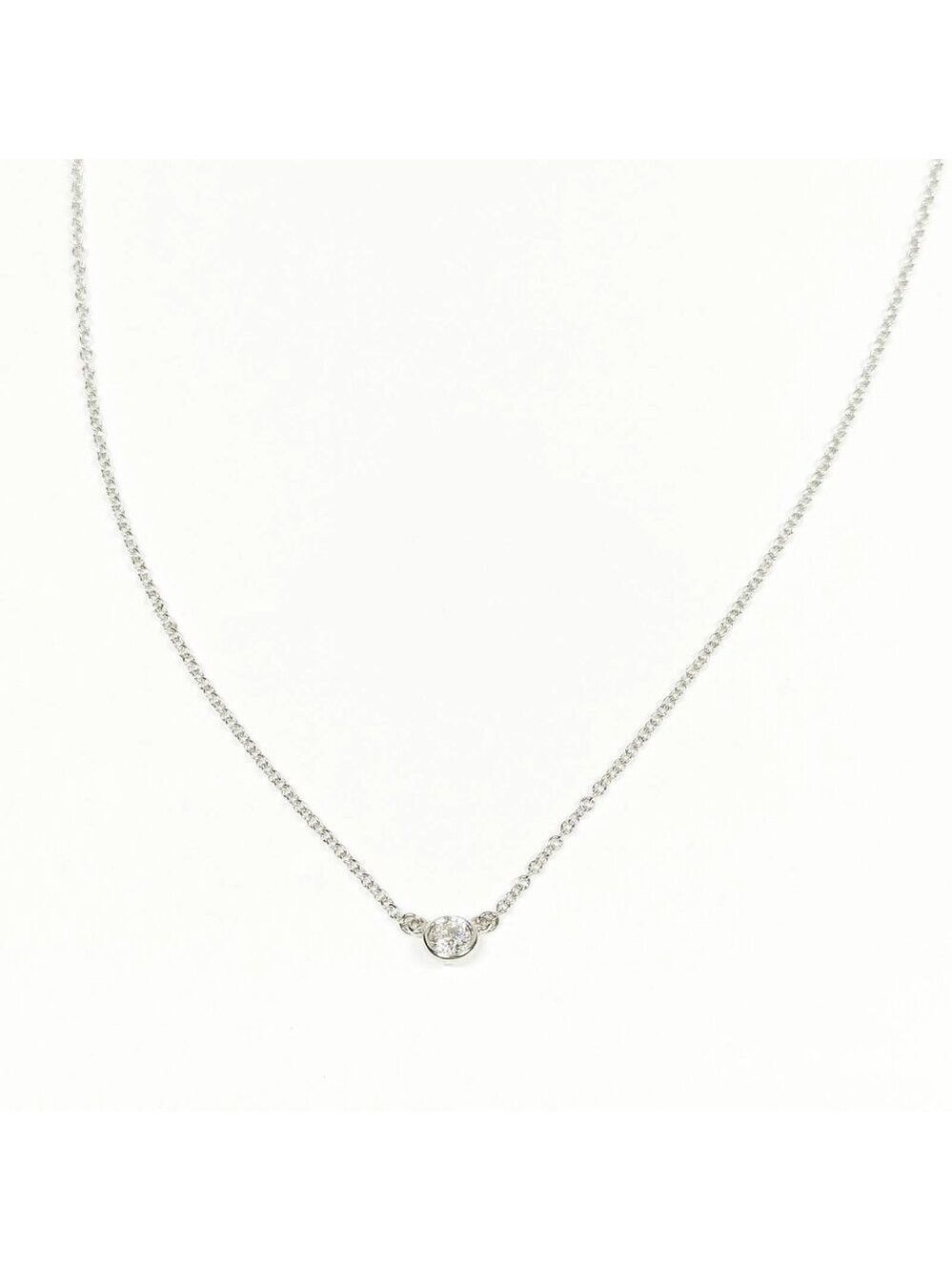 Tiffany and Co. Necklace By the yard Peretti Natural Diamond Platinum 499-052625
